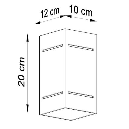 Sienas gaismeklis BLOCCO 1xG9/40W/230V