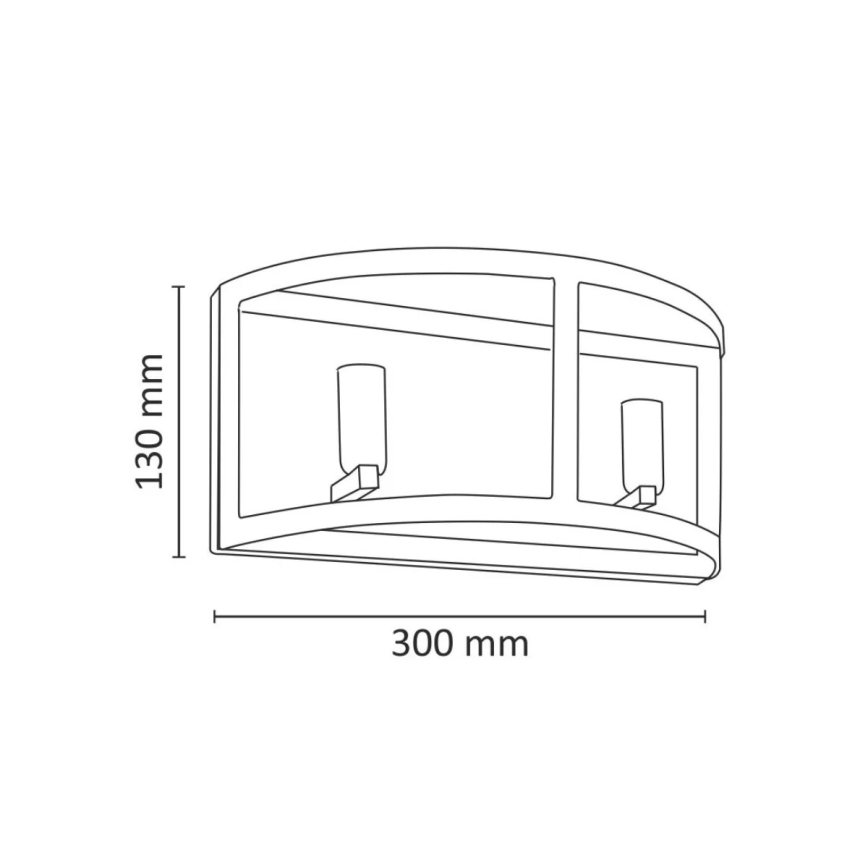 Sienas gaismeklis BRESSO 2xE14/12W/230V