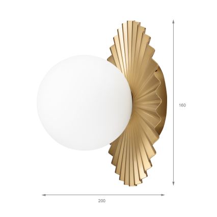 Sienas gaismeklis CHITA 1xG9/5W/230V zelta