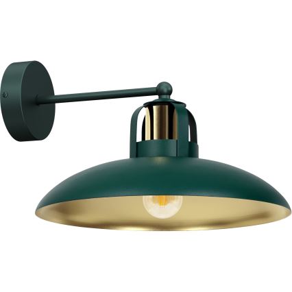 Sienas gaismeklis FELIX 1xE27/60W/230V zaļš
