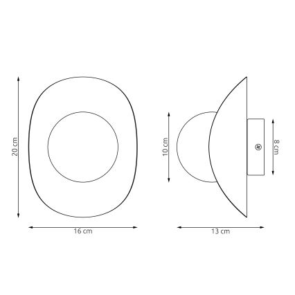 Sienas gaismeklis FIERO 1xG9/8W/230V pelēks