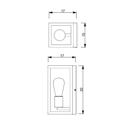 Sienas gaismeklis FRAME 1xE27/60W/230V