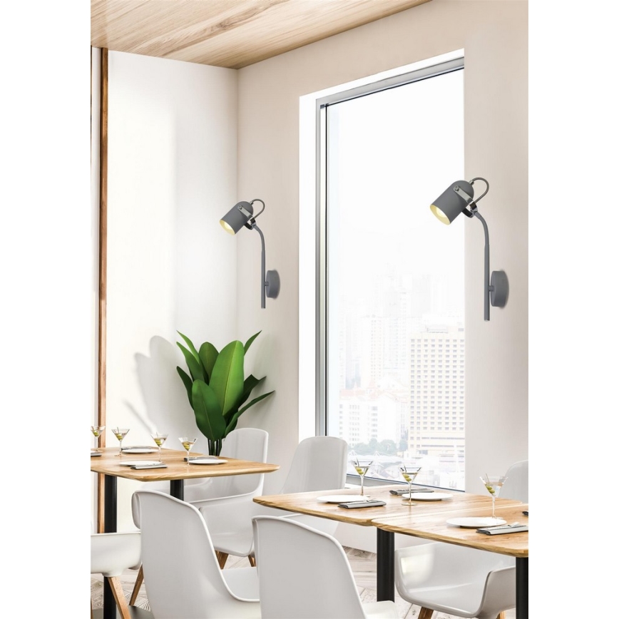 Sienas gaismeklis GRAY 1xE14/40W/230V
