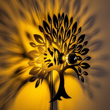 Sienas gaismeklis HEART TREE 1xE27/40W/230V melns