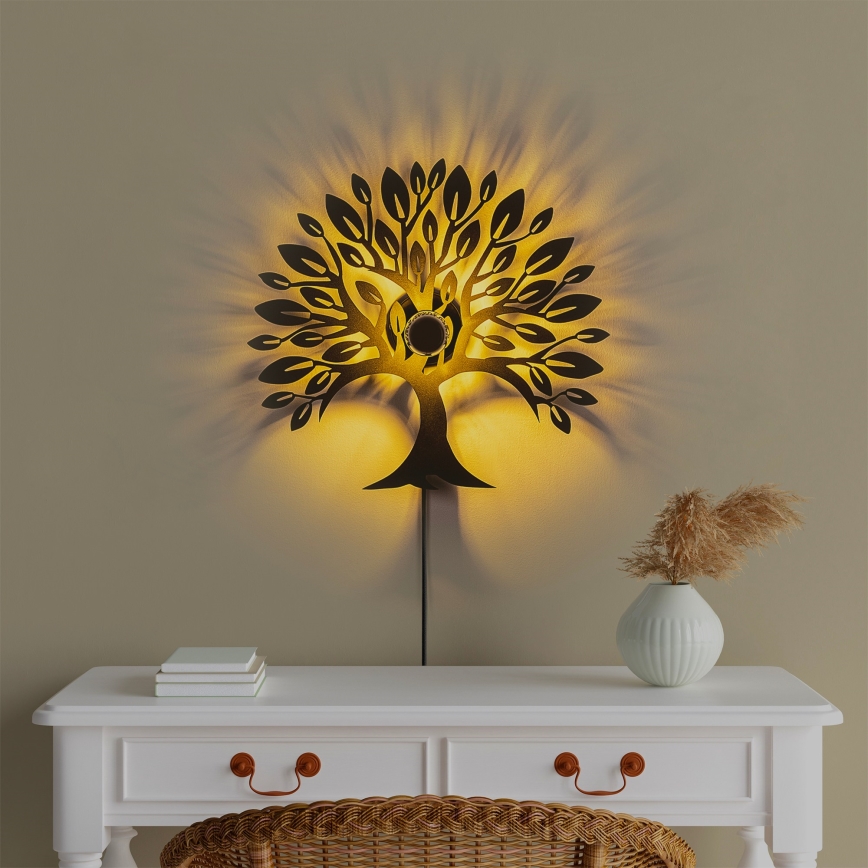Sienas gaismeklis HEART TREE 1xE27/40W/230V melns
