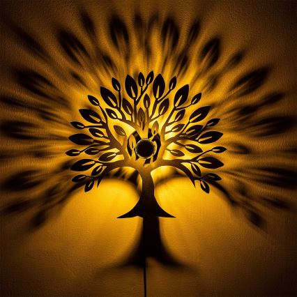 Sienas gaismeklis HEART TREE 1xE27/40W/230V melns