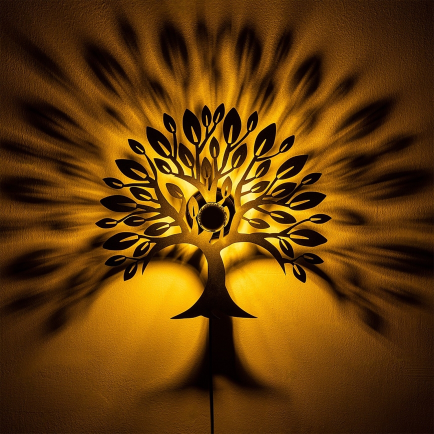 Sienas gaismeklis HEART TREE 1xE27/40W/230V melns