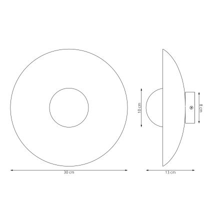 Sienas gaismeklis INSPO 1xG9/8W/230V balts