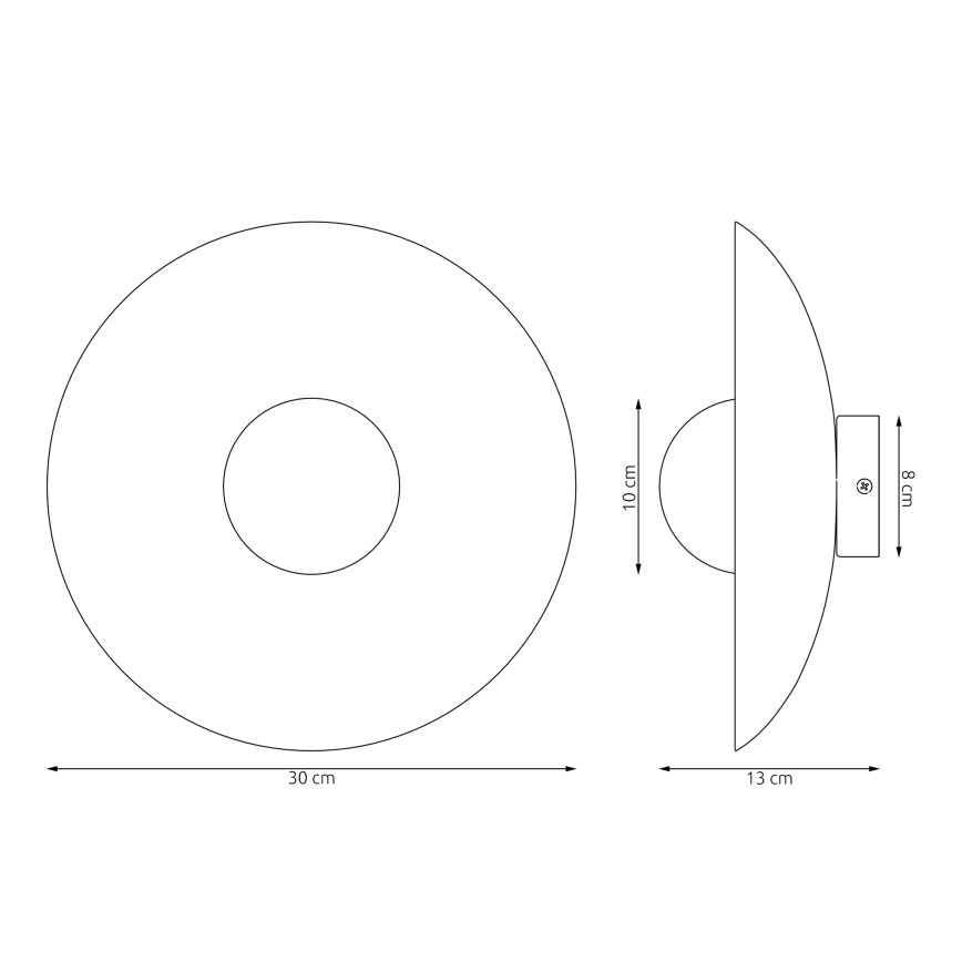 Sienas gaismeklis INSPO 1xG9/8W/230V melns