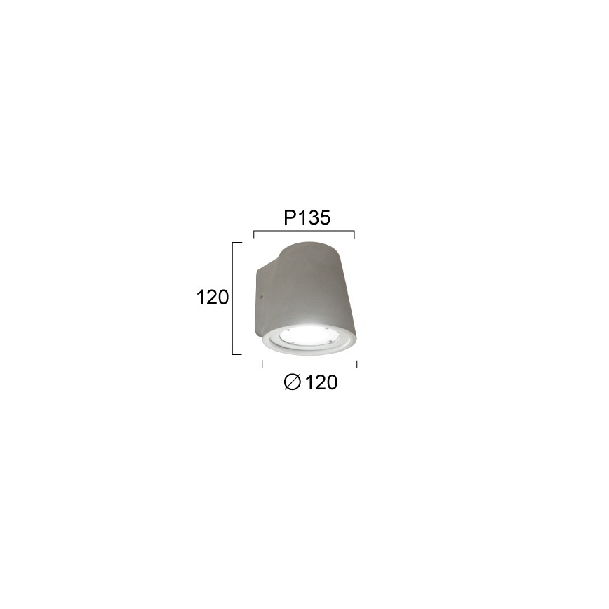 Sienas gaismeklis KIARA 1xGU10/10W/230V pelēks
