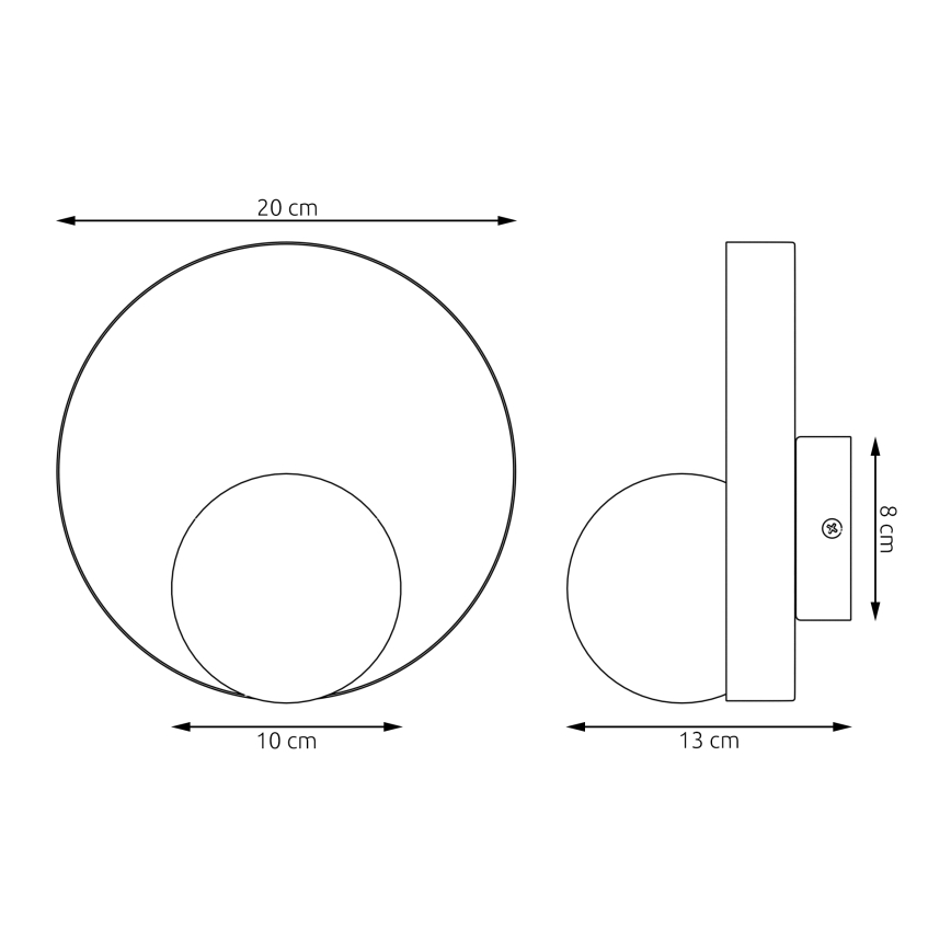 Sienas gaismeklis KIDO 1xG9/8W/230V melns