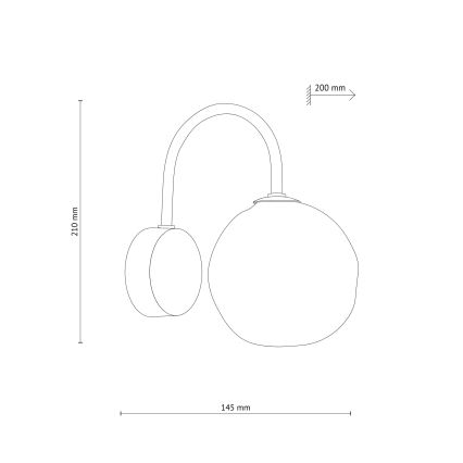 Sienas gaismeklis LAVA 1xG9/8W/230V bronzas/dūmota bēša