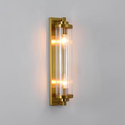 Sienas gaismeklis LORENZO 2xE14/40W/230V zelta