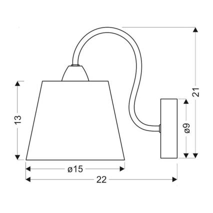 Sienas gaismeklis LUK 1xE14/40W/230V
