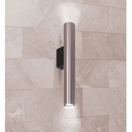 Sienas gaismeklis LUNGOMARE 2xGU10/10W/230V matēts hroms