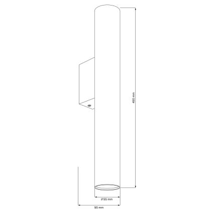Sienas gaismeklis LUNGOMARE 2xGU10/10W/230V matēts hroms