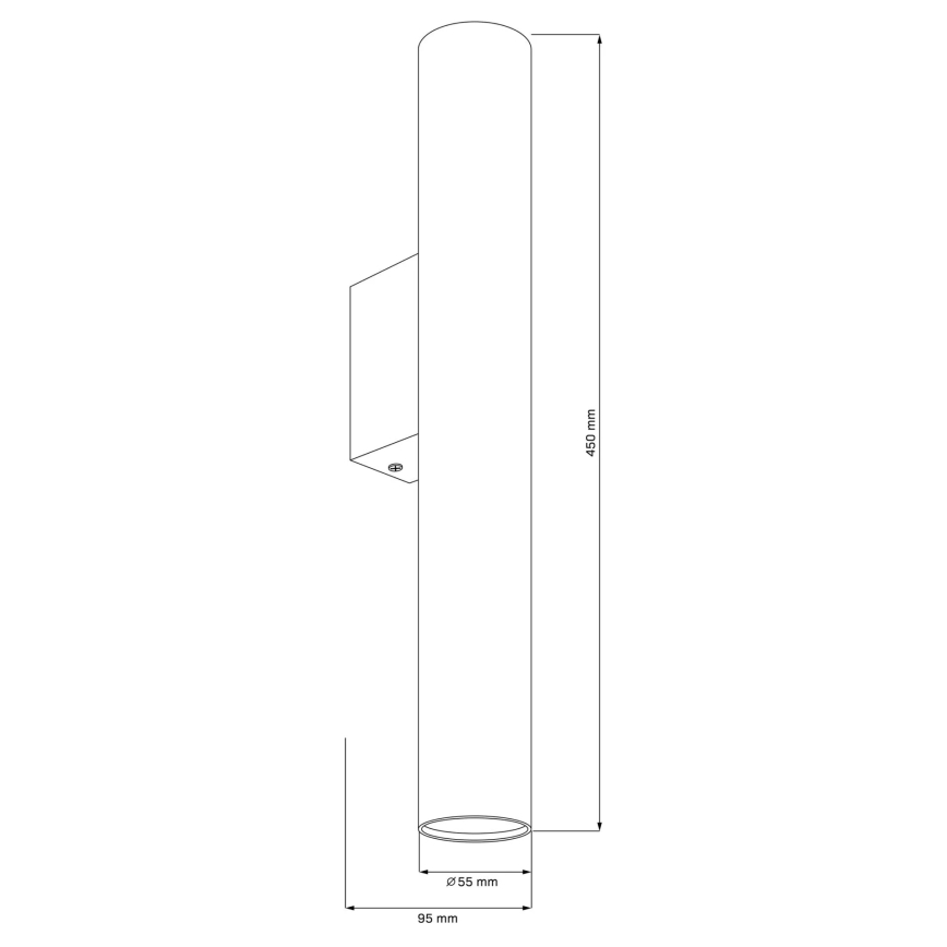 Sienas gaismeklis LUNGOMARE 2xGU10/10W/230V matēts hroms