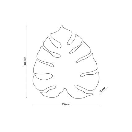 Sienas gaismeklis MONSTERA 4xG9/6W/230V zelta