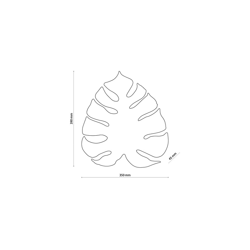Sienas gaismeklis MONSTERA 4xG9/6W/230V zelta