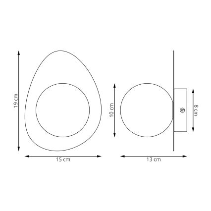 Sienas gaismeklis OVO 1xG9/8W/230V pelēks