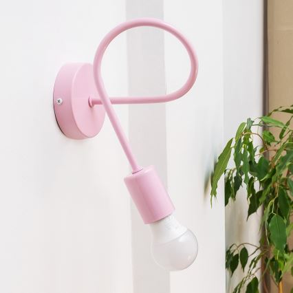 Sienas gaismeklis OXFORD 1xE27/15W/230V rozā