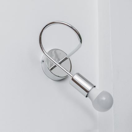 Sienas gaismeklis OXFORD 1xE27/15W/230V spīdīgs hroms