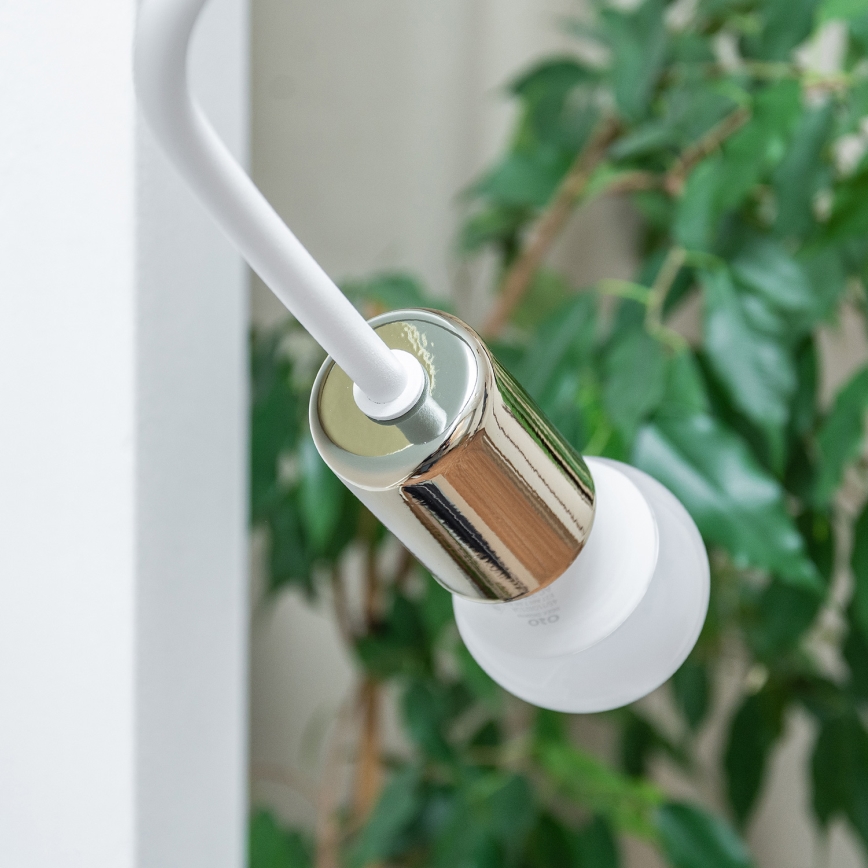 Sienas gaismeklis OXFORD 1xE27/15W/230V zelta/balta