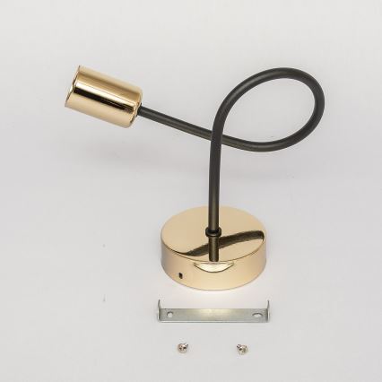 Sienas gaismeklis OXFORD 1xE27/15W/230V zeltains/melns