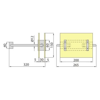 Sienas gaismeklis PALIA R7s/100W/230V