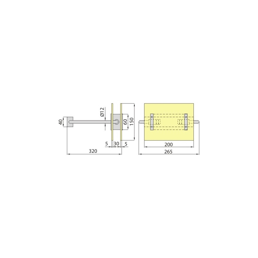 Sienas gaismeklis PALIA R7s/100W/230V