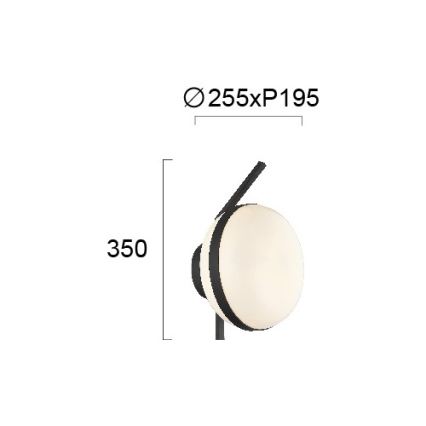 Sienas gaismeklis PALMA 1xE27/40W/230V melns