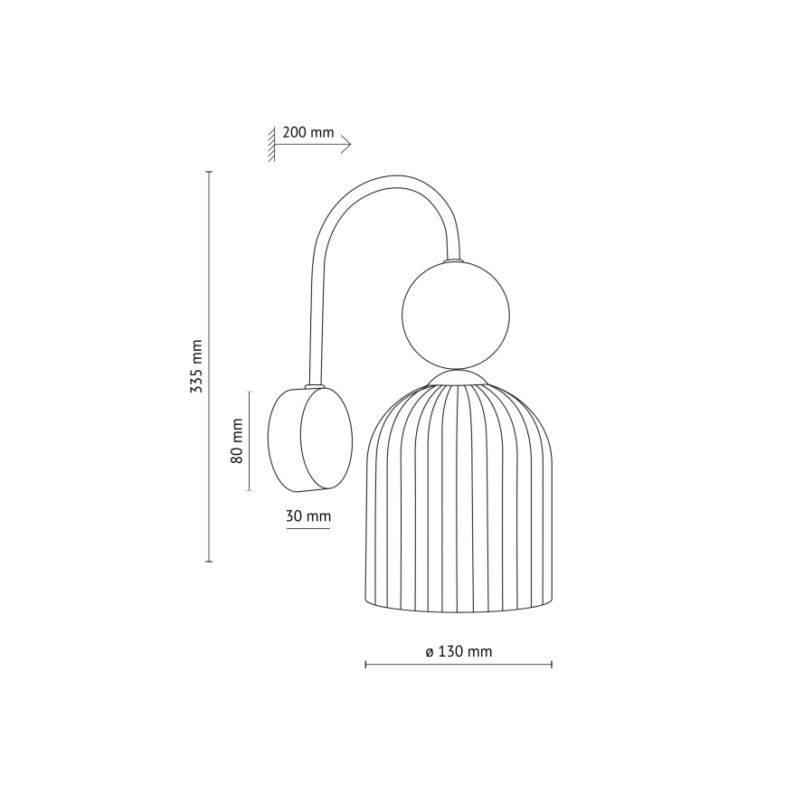 Sienas gaismeklis SOPHIA 1xE14/10W/230V melns/zaļš/dūmakaini bēšs