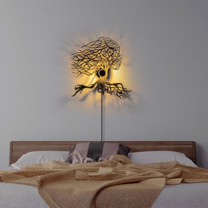 Sienas gaismeklis TREE WOMAN 1xE27/40W/230V melns