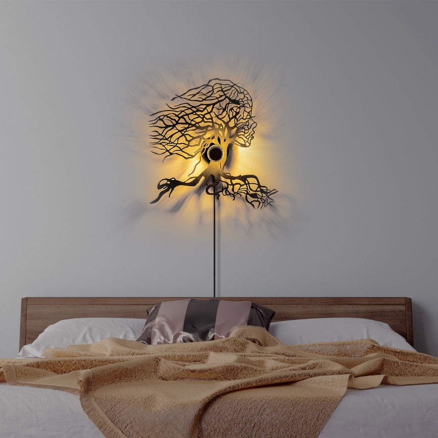 Sienas gaismeklis TREE WOMAN 1xE27/40W/230V melns