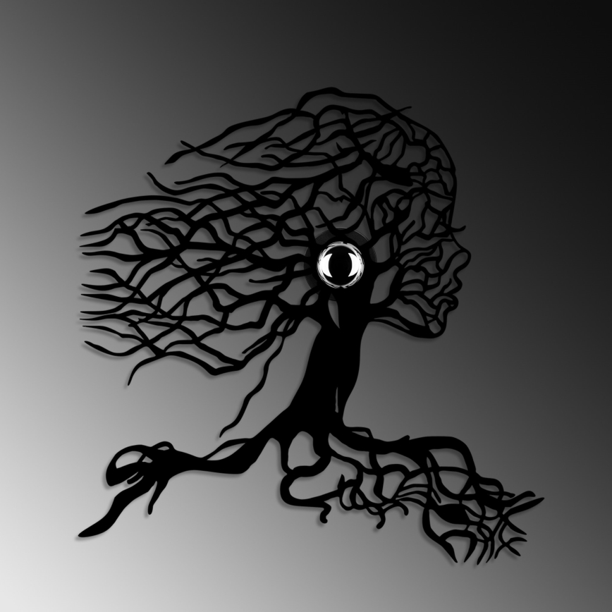 Sienas gaismeklis TREE WOMAN 1xE27/40W/230V melns