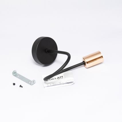 Sienas gaismeklis TUBE 1xE27/15W/230V melns