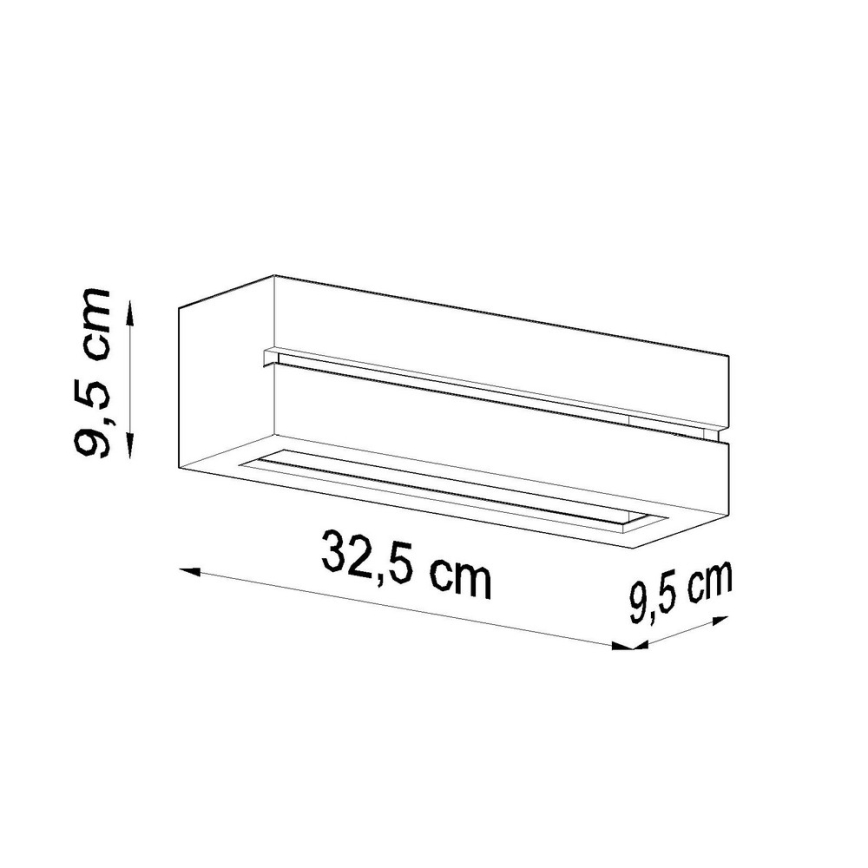 Sienas gaismeklis VEGA LINE 1xE27/60W/230V balts
