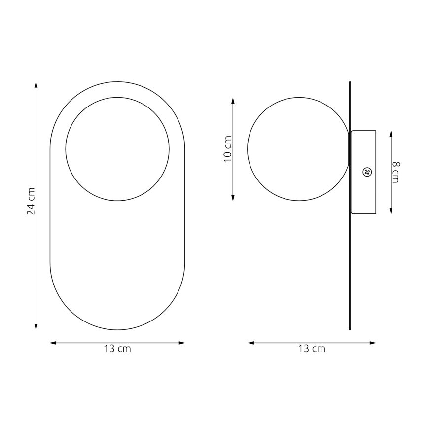 Sienas gaismeklis VIVA 1xG9/8W/230V pelēks