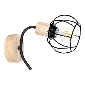 Sienas gaismeklis VIVIANE 1xE27/60W/230V ozols