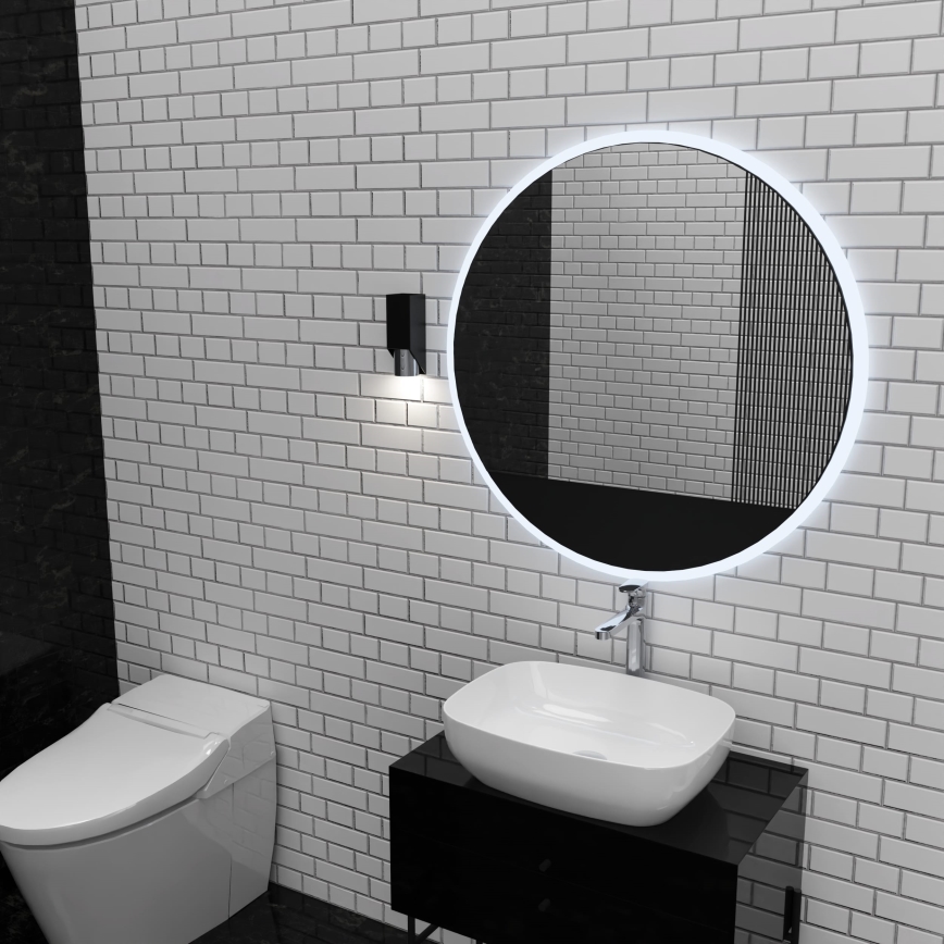 Sienas gaismeklis WALL 1xGU10/8W/230V melns/spīdīgs hroms