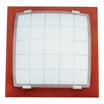 Sienas griestu lampa GEOMETRICA 1xE27/60W/230V gumijkoks 25x25 cm