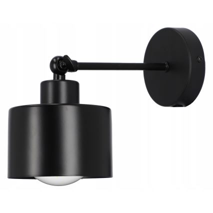 Sienas lampa 1xE27/20W/230V melna