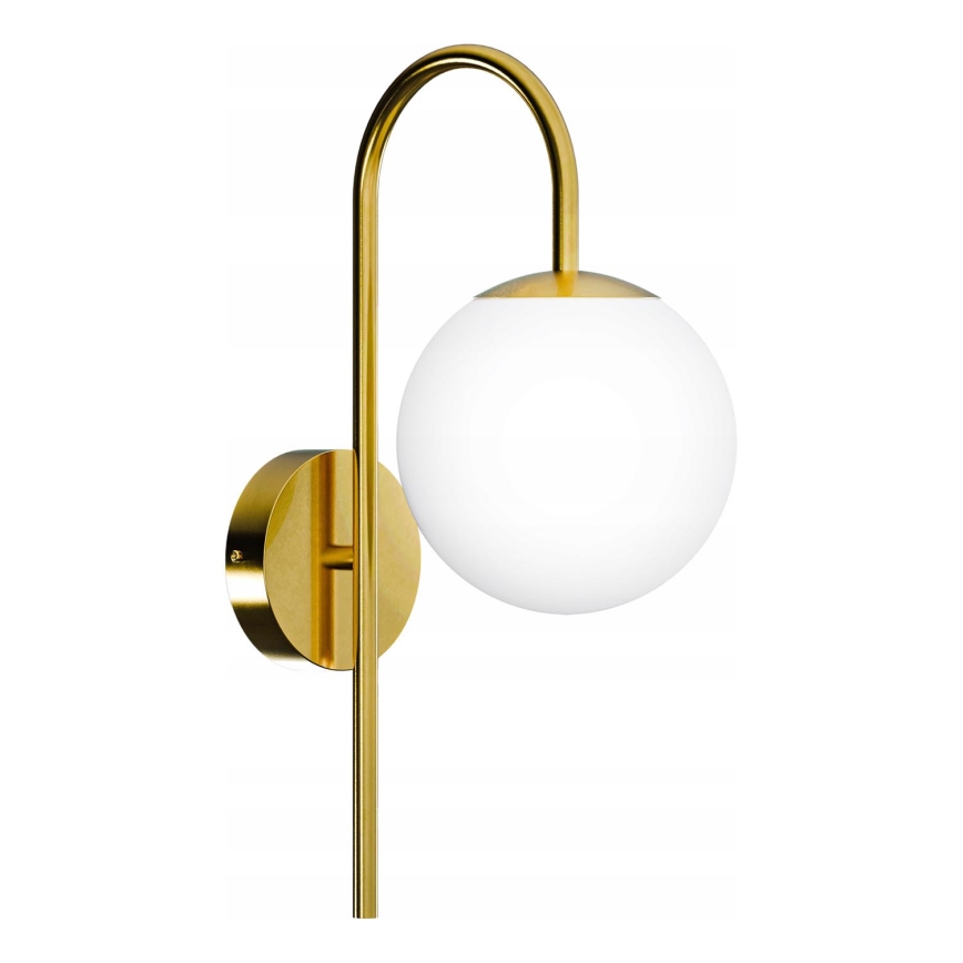 Sienas lampa 1xE27/40W/230V zelta/balta