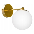 Sienas lampa 1xG9/40W/230V zelta/balta