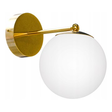 Sienas lampa 1xG9/40W/230V zelta/balta