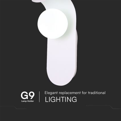 Sienas lampa 1xG9/5W/230V balta