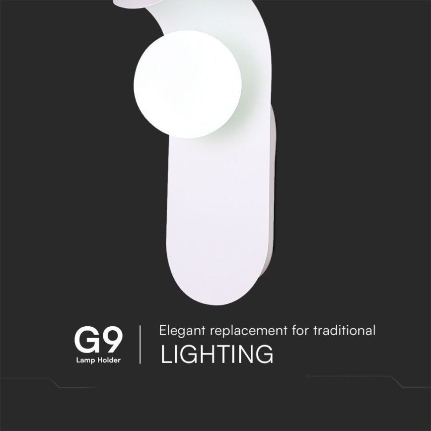 Sienas lampa 1xG9/5W/230V balta