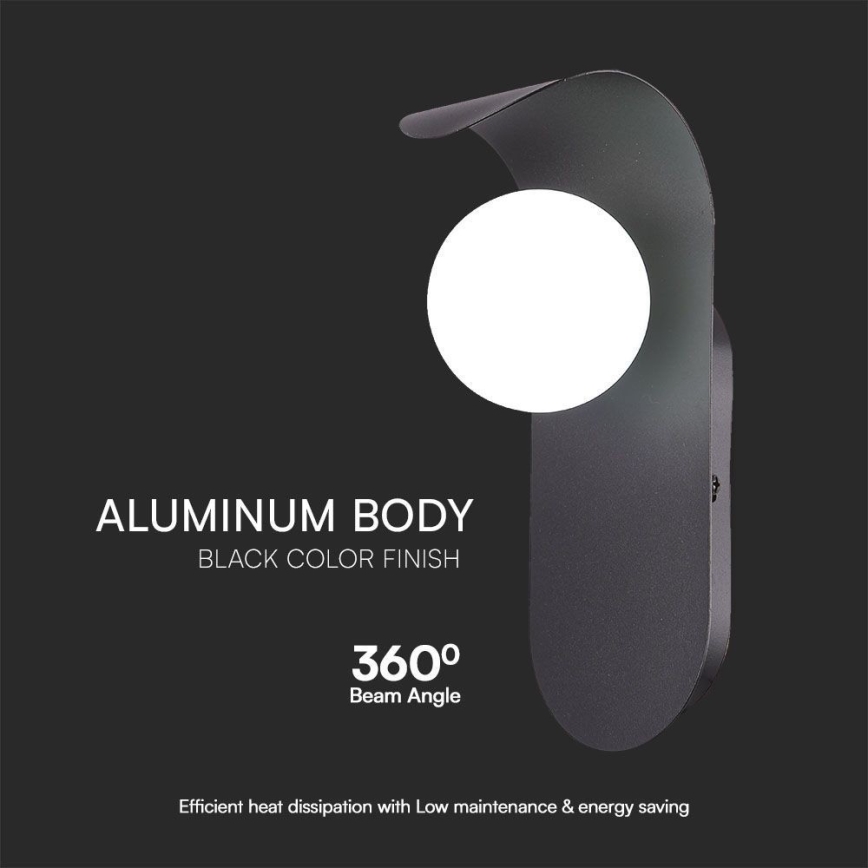 Sienas lampa 1xG9/5W/230V melna