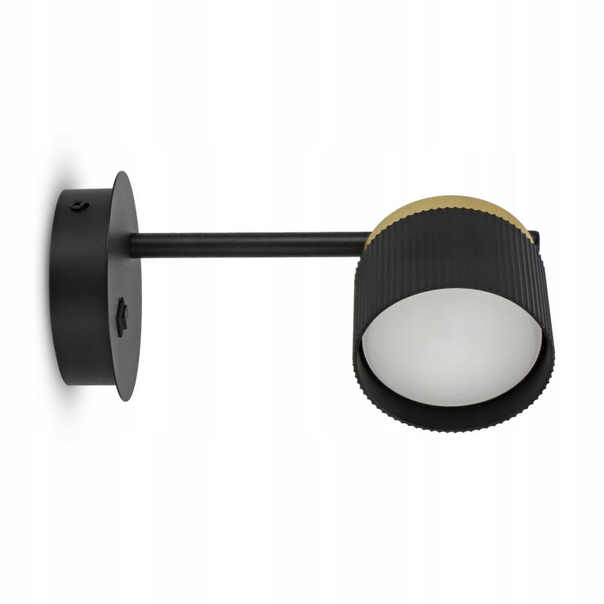 Sienas lampa 1xGX53/35W/230V melna/zelta