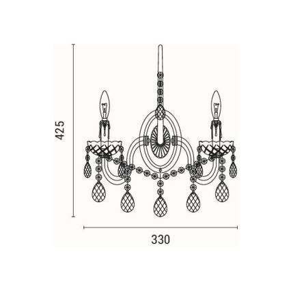 Sienas lampa 2xE14/15W/230V
